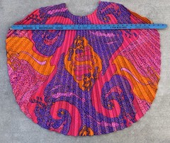 Pleated Caftan Top Colorful Psychedelic Hippie Mod Tiki Aloha 60s 70s Vintage