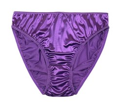 Hi-Cut Second Skin Satin Hipster Panty Purple M