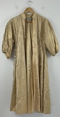 Vintage 1960s Fazzi By Howard Norm Gold Mesh Satin Swing Coat Overcoat RARE