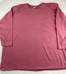 Vintage 1980’s Womens Red Long 3/4 Sleeve T-Shirt shoulderpads Top Plus Size 3X