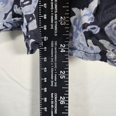 Vintage Jane Ashley Floral Cotton Midi Skirt Plus Size 3X Navy Blue Cottagecore