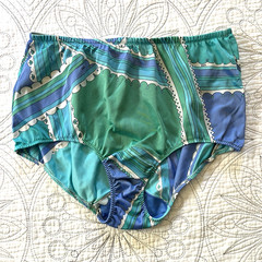 EMILIO PUCCI Vintage Lingerie Brief S/M sz. 5 Formfit Rogers MOD Print 60’s/70’s