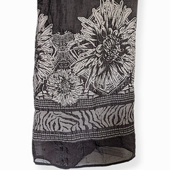 LAPIS vtg 90’s rayon blend boho whymsy goth sunflower high rise wide leg pants M