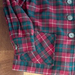 Wms Vintage Pendleton 49er Wool Jacket M Red Green Plaid Tartan Shacket Blazer