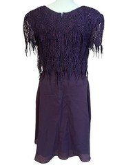 Night Way Collections Purple Fringe Dress 14 Vintage Whimsigoth Witchy Romantic