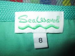 Vintage 1970’s SEA WAVES Floral Wrap Cotton Skirt Or Cover-Up Size 8