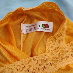 Vtg Fruit Of The Loom Sz-7 Sheer Nylon Hi Waist Brief Panties