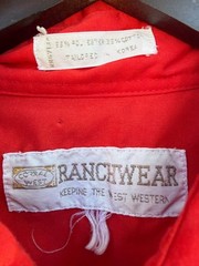 Vintage Ranchwear Red Western Snap Shirt USA Made Pearl Snaps Women’s M
