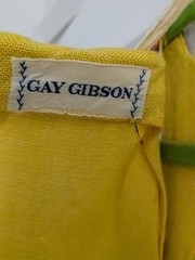 Vintage Gayle Gibson linen dress size small (0-4) yellow