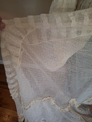 Vintage 1900 Charming Swiss Dotted/Ribbon Trim Bodice & Skirt