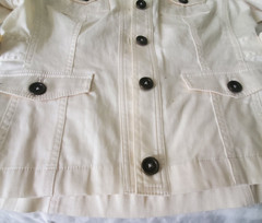Vintage Women’s Small Ivory Cotton Tailored Jacket by Jones New York Sport