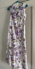 Vintage 60s ? CoTToN Sheath Shift Long Dress Floral Cottage Core