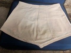Vintage Slim Down Girdle Body Shaper NOS 1970s Beige Nude 9695 Sz 34 Garter Hook