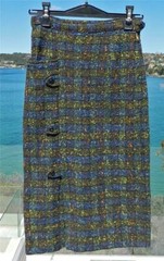 VINTAGE Rockabilly 1950s Original Retro Rare Wiggle Pin up Pencil Skirt