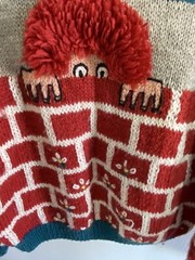 SO UNIQUE Peter G’s General Store Redhead & Brick Wall Wool Sweater Both Sides~M