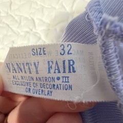 Vintage Powder Blue Vanity Fair Size 32 Long Nightgown Nylon Made In USA Read