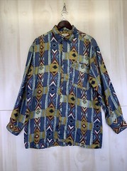 Vintage 1990s Expressions Worldwide 100% Silk Womens Button Front Shirt Dress-M-