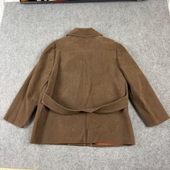 Sears Napoli Suede Jacket Womens Brown Faux Suede Vinyl Vintage 70s Coat