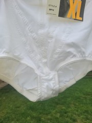 2 Vtg Lovable Co Celebrity Size XL Pinup Sissy Granny Panty Brief Shiny White