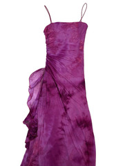 Vtg Y2K City Triangles Dress XS Pink Fushia Glitter Tie-Dye Fairy Whimsy Spring