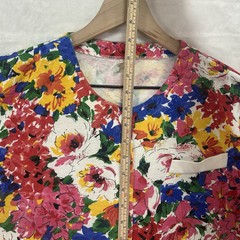 Vintage Units USA Women’s Blouse Size 2 Floral Button Up Retro Flair Shirt Top