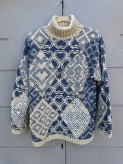 Vintage Express Tricot Ladies Turtleneck Sweater Ramie Cotton Sz M Cosby Grandpa