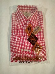 Vtg Women’s 30 7/8 Dee Cee Red White Checker Rodeo Western Cowboy Pearl Snap