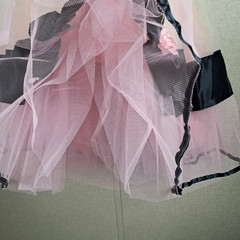 Vtg Velvet Cupcake Full Tulle Skirt Fairy Dress Large Black Pink Party Festival