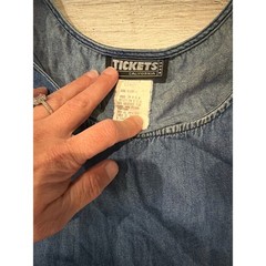 Vintage 100% Cotton Denim Button Down Dress