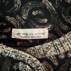 Vintage Imported Gold Black Wool Brocade Jacket And Sweater Grandmacore Size: M