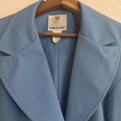NWOT Vintage 1970s Blue Tailored Blazer Fitted Lined Women’s Leisure Suit