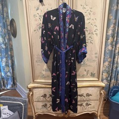 Vintage Silk Long Robe Museum Fine Arts Boston XL