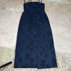 Vintage Be Smart Maxi Dress Size 7/8 Blue Whimsy Hoco Ball Evening Dress USA