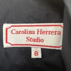carolina herrera vintage black lace sleeve sz 6 dress