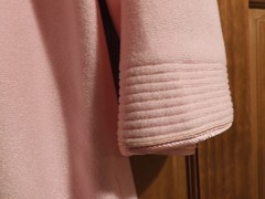 EVELYN PEARSON VINTAGE DACRON POLYESTER SNAP LOUNGE ROBE PINK M 10-12 PETITE