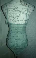 Vtg Giorgio Armani Underwear pale green mesh bodysuit, ladies’ sz 46 (US 12) *RD