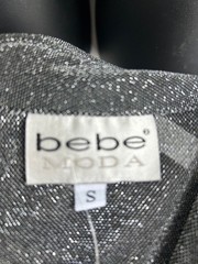 NWT Vintage Bebe Moda 90s Y2K Bebe Moda Silver Lurex Metallic Shirt Small Glam