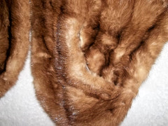 NEIMAN MARCUS MINK FUR STOLE WRAP SHAWL JACKET BROWN VINTAGE ORIGINAL LABEL