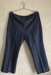 Women’s Elastic Pants Polyester Sz 22 Single Stitch Straight Legs 70’S VTG Used