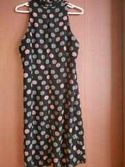 Classics by Jantzen Vintage 60s/70s Size 16P High Neck Sleeveless W Tie Dress