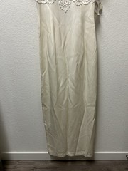 Vintage Off White Creme Lace Scott Mcclintock Long Gown Dress 8