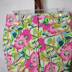 Willi Smith Vintage women’s 10 capri pants multicolor zip cuffed bottoms pockets
