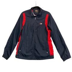 Vintage FILA 100th Anniversary Centenario Windbreaker Jacket Navy Blue Lining M