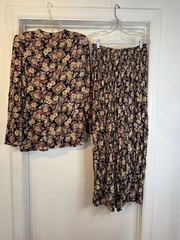 Vintage Star Of India Pants Jacket Floral Set Medium Amazing