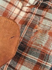 VTG 70s Pendleton Board Shirt Womens Flannel Brown Plaid LS Button Up 16 Read!