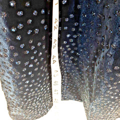 Vtg Storybook Crushed Velvet Crystal Sparkle Maxi Dress Size 12 Blue Whimsigoth