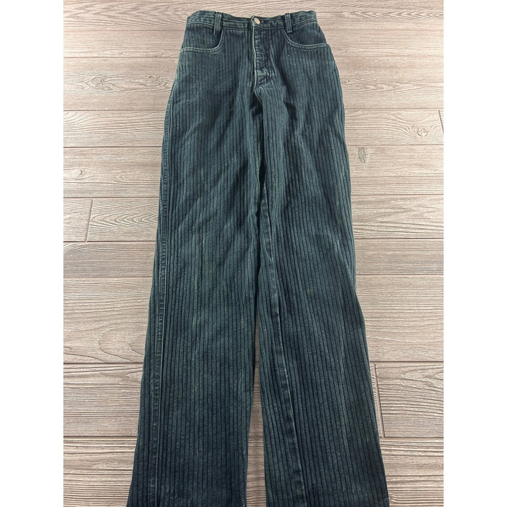 Vintage Rocky Mountain High Waist Corduroy Pants Forest Green Western Cinch Back