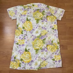 Vintage Allover Floral Print 60s 70s House Coat Women’s 38