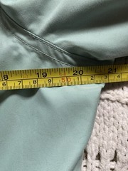 VTG Lands End Mint Green Lightweight Trench Coat Lined Button Up Women’s Medium