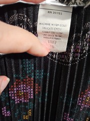 Vtg 1970s Malouf Of Dallas Dark Academia Black Floral Prairie Midi Dress Sz 10